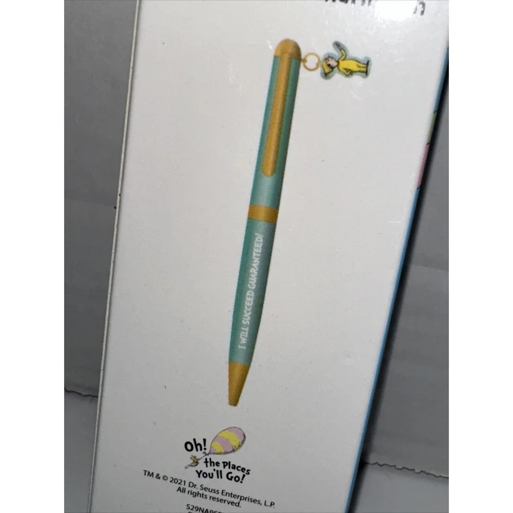 Dr Seuss Oh The Places Youll Go Great Places Charm Pen Blue Gold Black Ink NEW